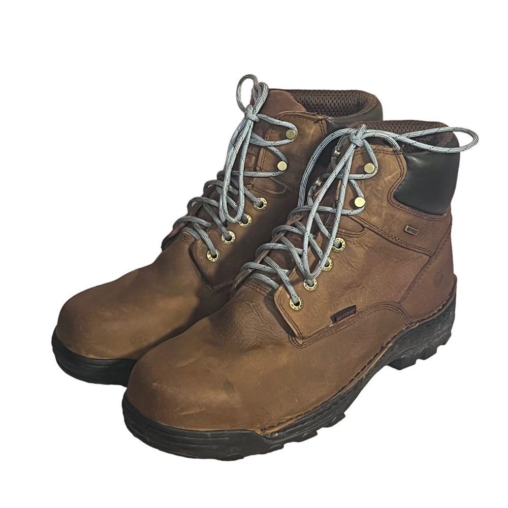 Men’s Wolverine Rig Steel Toe Work Boots Brown Size 14 M